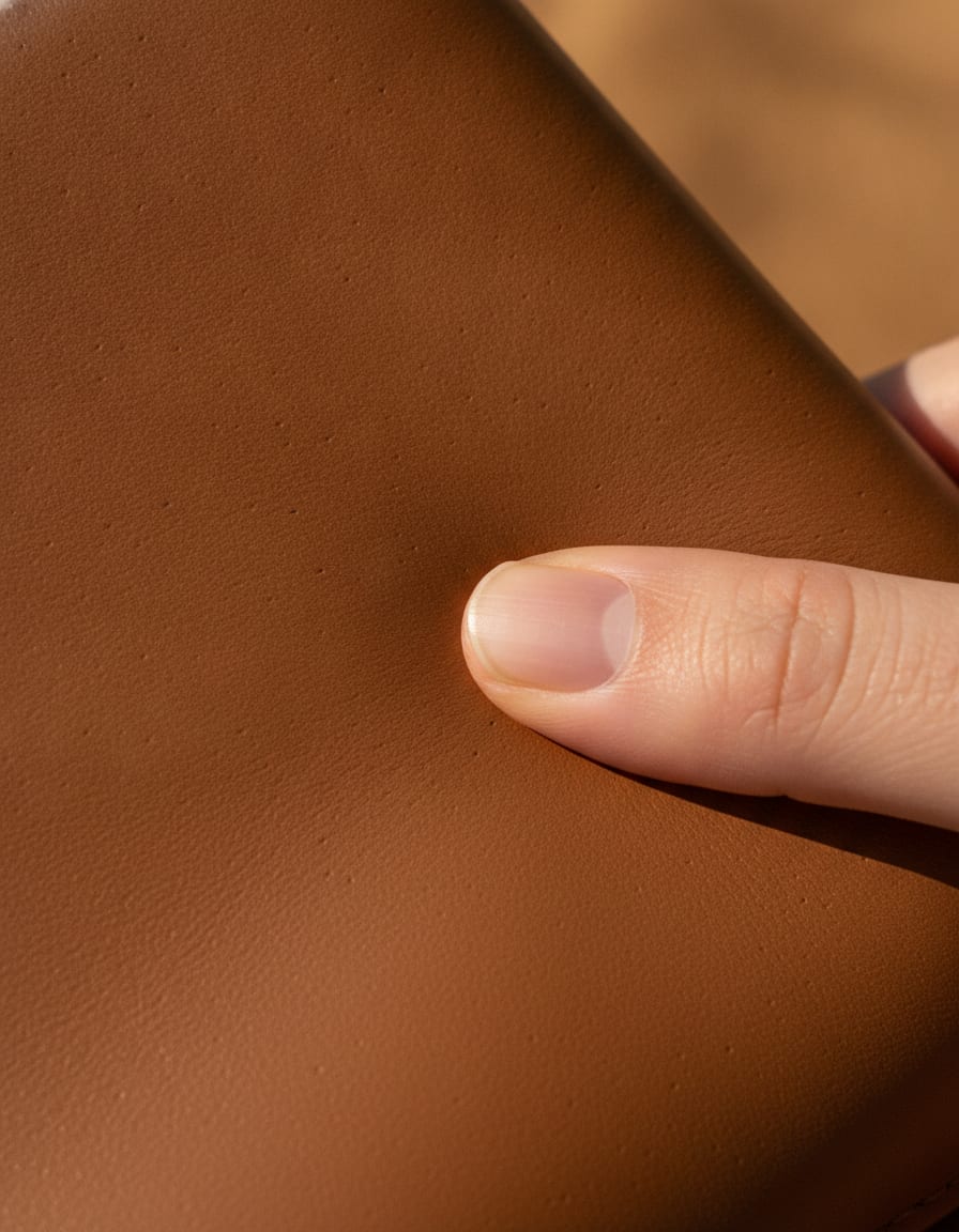 Close-up of smooth calfskin